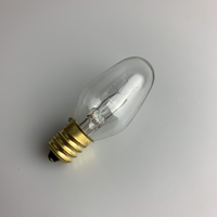 Ampoule de remplacement à incandescence 15 watts C7 pour lampes à sel de l'Himalaya, douille E12, base candélabre