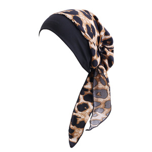 Turban floral pré-noué à large bande pour femme - Foulard pour le ski, le cyclisme, les affaires, la pêche - Foulard en polyester pour la chimiothérapie et le <span class=keywords><strong>cancer</strong></span> - Product Image 2