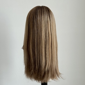 Pelucas y tupés de cabello Remy brasileño para mujer, para cabello fino, peluca judía de onda natural de 18 pulgadas en stock - Product Image 4