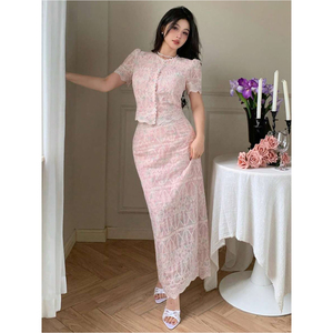 Conjunto De 2 piezas De verano para Mujer, parte superior De patrón sólido y falda por encima De la rodilla, nuevas camisetas a juego, ropa De Mujer - Product Image 3