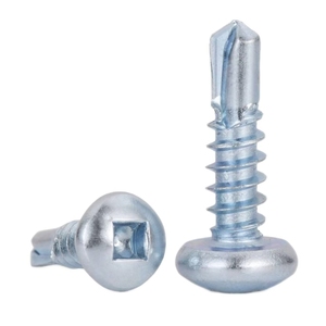 Viti autofilettanti esterne per rimorchio con azionamento quadrato bianco avvitabile 8x viti da trapano autofilettanti in acciaio 1/2 - Product Image 5