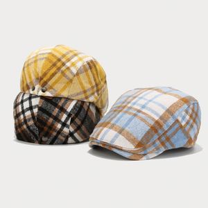Autumn Winter Fashion Plaid Ivy Cap <b>Hat</b> Classic England Ivy Beret <b>Hat</b> High Quality Vintage Ivy <b>Hats</b> - Product Image 4