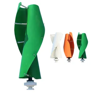 Turbina aerogeneradora pequeña, sistema de energía eólica de 400w, para uso doméstico, montada en el techo, tipo espiral, eje vertical, con controlador MPPT e inversor - Product Image 3