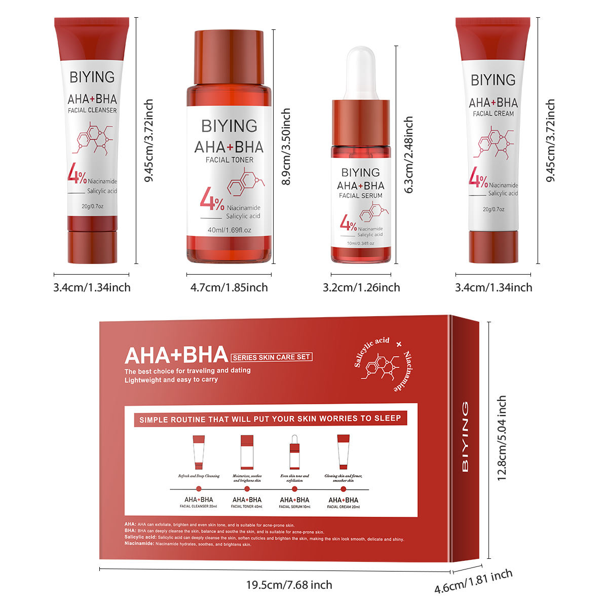 AHA + BHA Facial Skin Care Set