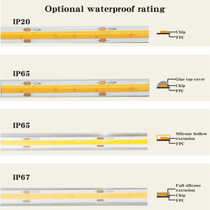 Venta al por mayor de tiras <span class=keywords><strong>LED</strong></span> COB 528LEDs/M 12V 24V 5 m/<span class=keywords><strong>rollo</strong></span> 10mm 2700K 3000K 4000K 6500K IP20 IP67, tira de luz flexible - Product Image 5