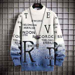 Maglione con collo alto da <span class=keywords><strong>uomo</strong></span> alla moda 2025 alla moda maglione con collo alto stile Casual e tinta unita stile dimagrante <span class=keywords><strong>uomo</strong></span> - Product Image 2