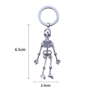 Sáng Tạo Vui Có Thể Gập Lại Skeleton Skeleton <span class=keywords><strong>Keychain</strong></span> Kim Loại Gothic Halloween <span class=keywords><strong>Skull</strong></span> Mặt Dây Chuyền Móc Khóa Xe Túi <span class=keywords><strong>Keyring</strong></span> Cho Nam Giới Phụ Nữ - Product Image 5