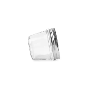 Großhandel <span class=keywords><strong>4</strong></span> <span class=keywords><strong>OZ</strong></span> Weithals rundes Glas Einmach glas für Marmeladen sauce Gurke mit Metalls chraub deckel