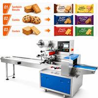 Machine d'emballage automatique pour biscuits, gaufrettes, craquelins, gaufres, et biscuits sandwichs