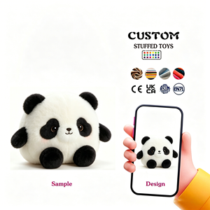 Peluche Panda Rotondo Morbido e Coccoloso, Tessuto Delicato sulla Pelle, Giocattolo in Peluche Personalizzato con Ricamo - Product Image 1