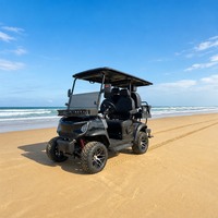 Voiturette de golf électrique industrielle de sécurité 72V 4 places avec batterie au lithium et moteur AC 7,5KW pour patrouille de propriété, homologuée DOT, capacité de charge 480kg