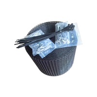 Grillage anti-oiseaux et anti-nuisibles pour panneaux solaires en HDPE de 8 pouces avec trous de 1/2 pouce, revêtement PVC noir