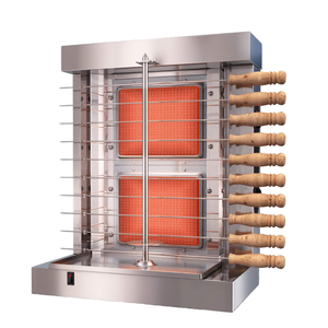Machine à shawarma, machine à cuire le <span class=keywords><strong>poulet</strong></span> shawarma, rôtissoire verticale à gaz, four à gyro, machine à kebab doner - Product Image 1