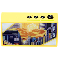 Nouveau Haut-parleur TWS Portable BT 5.4 à 4 touches 5W avec carte TF et USB/AUX, motif personnalisé, mini cadeau (Noir/Jaune/Blanc)