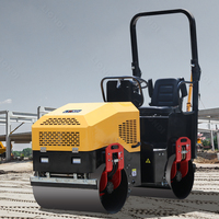 Compacteur routier à tambour double en acier de 1,5 tonne avec moteur diesel à bas prix
