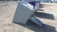 Bac à déchets industriel auto-basculant robuste Q235B pour chariot élévateur, conteneur à déchets personnalisable, bac basculant mobile