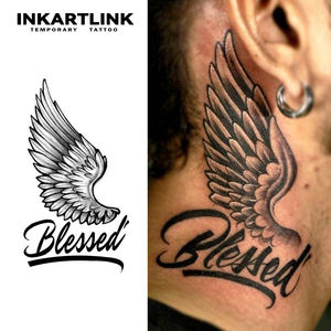 Tatouages temporaires en gros, <span class=keywords><strong>tatouage</strong></span> factice, 15 jours de tenue, imperméable, jus de fruits naturel, art corporel pour le cou, fourniture en vrac, autocollant - Product Image 1