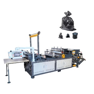 Máquina de fabricación de bolsas planas de plástico de alta resistencia GYH-1000L-1200L para bolsas de camiseta y bolsas de basura, con motor, características de sellado inferior y corte - Product Image 1