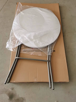 Tables de cocktail pliantes blanches de haute qualité pour événements, banquets, mariages, extérieur, bar portable, bistro, hauteur 80 cm, vente en gros