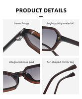 Lunettes de soleil polygonales à monture fine de haute qualité avec logo personnalisé pour hommes et femmes, protection UV400 rétro, lunettes de soleil hexagonales tendance en PC