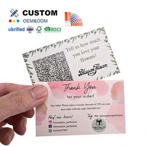 Carte de service après-vente, carte de commentaires, carte de remerciement personnalisée avec impression dorée de luxe pour soutenir les petites entreprises - Product Image 5