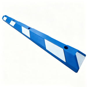 Bloqueurs de stationnement et butées de roues <span class=keywords><strong>en</strong></span> caoutchouc réfléchissant bleu et blanc, robustes et personnalisés, <span class=keywords><strong>pour</strong></span> <span class=keywords><strong>garage</strong></span> - Product Image 1