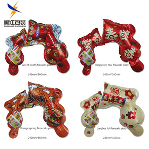 Gran oferta, pistola de fuegos artificiales inflable de mano creativa, película de aluminio, accesorios para fiesta de cumpleaños, accesorios de alegría, confeti feliz <span class=keywords><strong>Boom</strong></span> - Product Image 4
