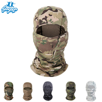 Pasamontañas personalizado para deportes al aire libre sombrero bordado a prueba de viento máscara de esquí camuflaje gorra de montar