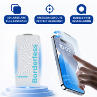 Protection d'écran en verre trempé HD transparent 2.5D anti-rayures sans bordure pour iPhone 18 17 16 15 Pro Max – Meilleures ventes