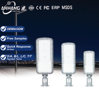 Vente en gros de lampadaires LED tout-en-un en aluminium moulé sous pression, AC 100-265V, 50W, 100W, 150W, 200W, étanches IP65
