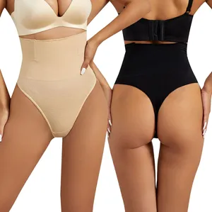 Tanga de cuerpo de cintura alta tonificante <span class=keywords><strong>con</strong></span> ropa interior de levantamiento de glúteos - Product Image 1