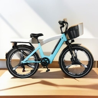 Vélo électrique à roue triangulaire de sport à vente directe, 26 pouces, batterie au lithium 48V 350W, cadre en acier, moteur haute vitesse, 7 vitesses, ville urbaine