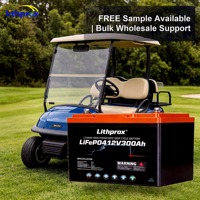 Batterie de secours 12,8 V 300 Ah LFP au phosphate de fer et de lithium à décharge profonde pour chariots de golf, applications marines, VR, maisons et systèmes solaires CAN M8