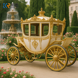 Superbe calèche de Cendrillon, calèches royales, équipement équestre, calèche royale classique - Product Image 2