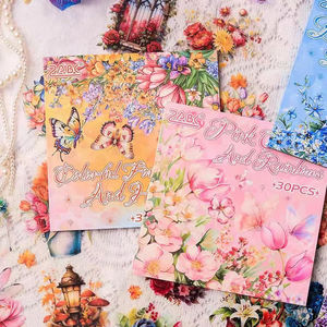 Livre d'autocollants en PVC imperméable Misty Mountain Love 30 feuilles par paquet pour le manuel des animaux de compagnie et les décorations de vacances - Product Image 3