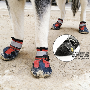 Chaussures <span class=keywords><strong>pour</strong></span> <span class=keywords><strong>chien</strong></span>, chaussures <span class=keywords><strong>pour</strong></span> animaux <span class=keywords><strong>de</strong></span> compagnie, design imperméable avec semelles en caoutchouc antidérapantes et <span class=keywords><strong>protection</strong></span> thermique <span class=keywords><strong>pour</strong></span> les pattes en été - Product Image 6
