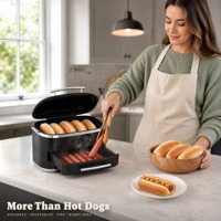 Meilleure Vente : Cuiseur Vapeur Électrique 2 Niveaux en Plastique pour Hot-dogs et Pains, Cuiseur Vapeur Alimentaire pour Légumes et Poissons - Cadeau de Pendaison de Crémaillère