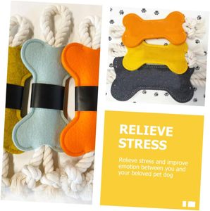Jouets pour chiens en corde de coton en forme d'os, écologiques, interactifs, durables, vente en gros - Product Image 3