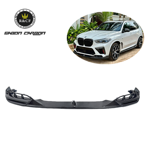 LD Style Real Carbon Fiber Front Lip Splitter <strong>Spoiler</strong> For BMW F95 X5M 2020-2022 - Product Image 1