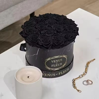 Boîte cadeau en carton avec logo personnalisé, fleur de rose, ruban, poignée, finition mate, impression UV, doublure en éponge, boîte rigide écologique pour bougie