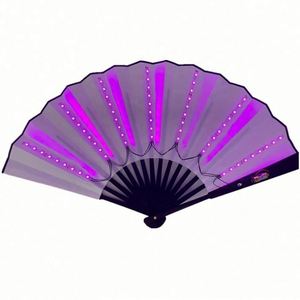 Abanico de Mano Plegable de Bambú con Diseño LED de 33 cm, Tallado, con Música y Arte Folclórico, Iluminado, para Fiestas y Baile - Product Image 4