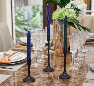 Romadische Set Van 3 Metalen Ijzeren Kandelaars Elegante Eettafel Kandelaars Voor Huisdecoratie Kerst Bruiloft Gelegenheden - Product Image 2
