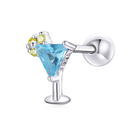 Zomer Fruit Drink Enkele Oorbel Collection Foto Verfrissende Zomer Ijs 925 Zilveren Oorbellen