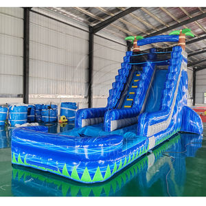En popüler çocuk su parkı şişme uzay dev mavi satılık şişme sıçrama ticari şişme su parkı slayt - Product Image 2