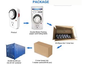 Minuteur de prise 24 heures pour prises intérieures, idéal pour l'éclairage d'aquariums, les animaux de compagnie, la maison, la cuisine, le bureau – Cadeau parfait - Product Image 4