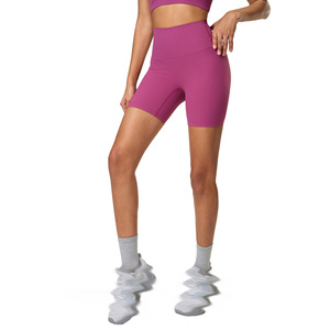 Nuevos shorts de yoga <span class=keywords><strong>Lulu</strong></span> de verano con hilo vertical, sin línea T, de cintura alta, que realzan la cadera, pantalones deportivos <span class=keywords><strong>Lulu</strong></span> de tres cuartos para mujer - Product Image 1