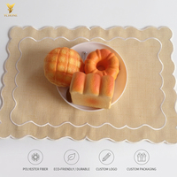 Napperons personnalisés Ychon classiques en polyester brodé, résistants à la chaleur, pour la décoration de tables de restaurants occidentaux et de fêtes