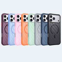 Coque de protection contre le gel pour iPhone 18 Pro, chargeur sans fil, motif ondulé, accessoires pour téléphone portable 18 Pro Max, MOQ 500.