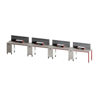 Bureau modulaire moderne en bois pour 2 8 places, meuble de poste de travail en coworking extensible pour espace de travail ouvert pour le bureau