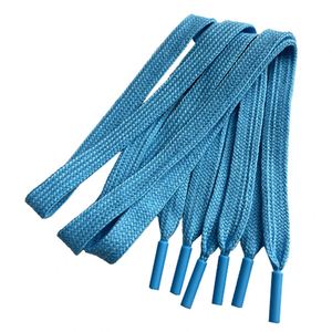 Facotry-customized Custom Printing Logo Blue Flat Hoodie String Drawstring Cord With Plastic Tips for Hoodie Drawcord - Product Image 1